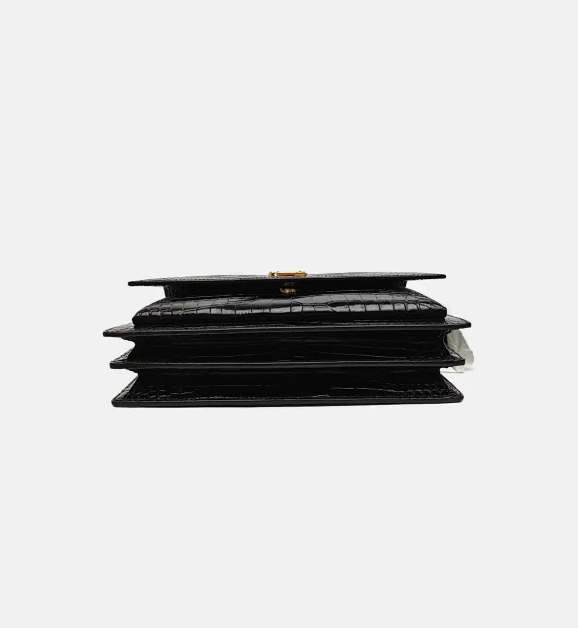 Saint Laurent Paris Saint Laurent Paris YSL SUNSET Medium black cowhide leather crocodile shoulder b Size ONE SIZE - 6 Thumbnail