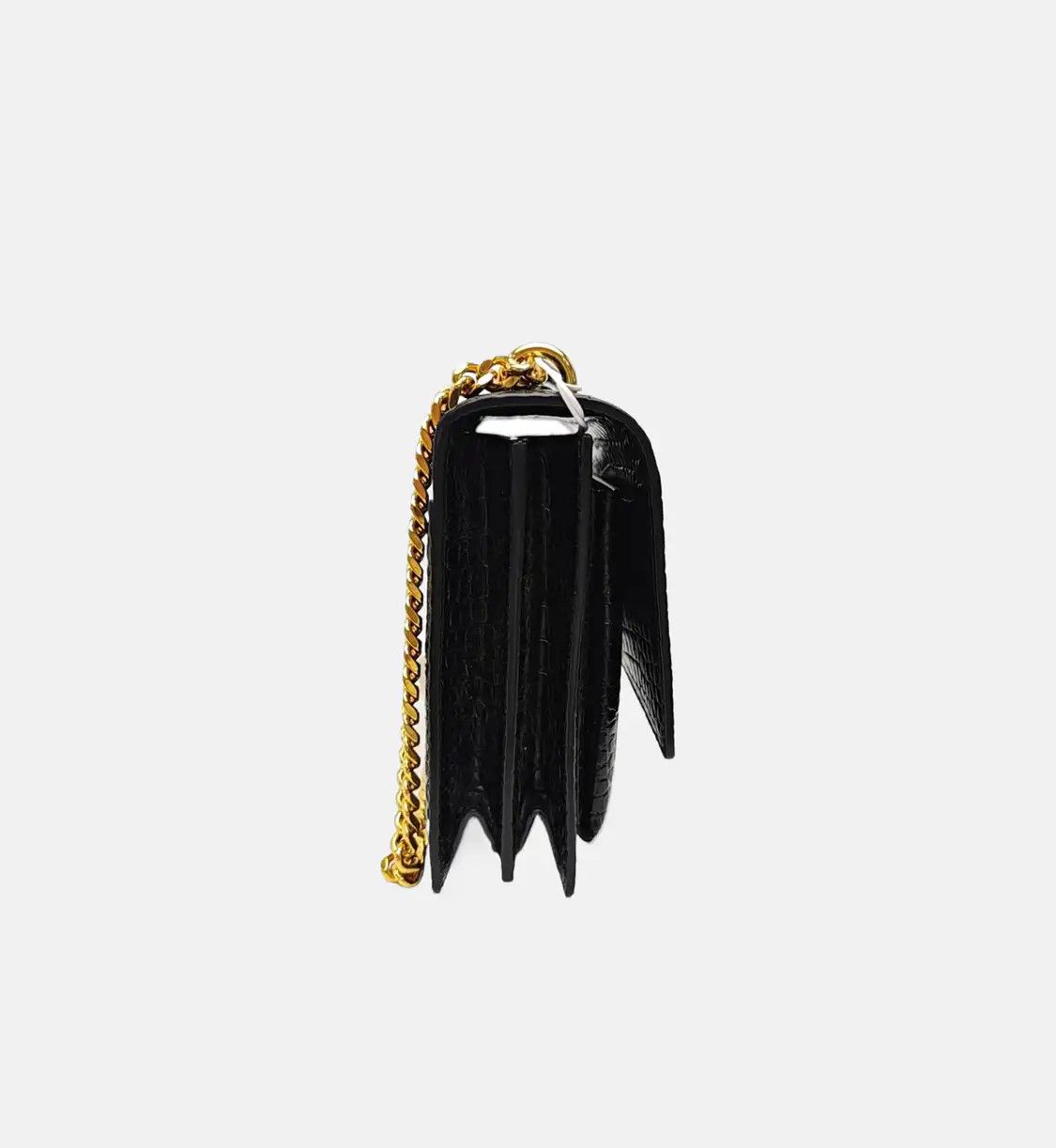 Saint Laurent Paris Saint Laurent Paris YSL SUNSET Medium black cowhide leather crocodile shoulder b Size ONE SIZE - 4 Thumbnail