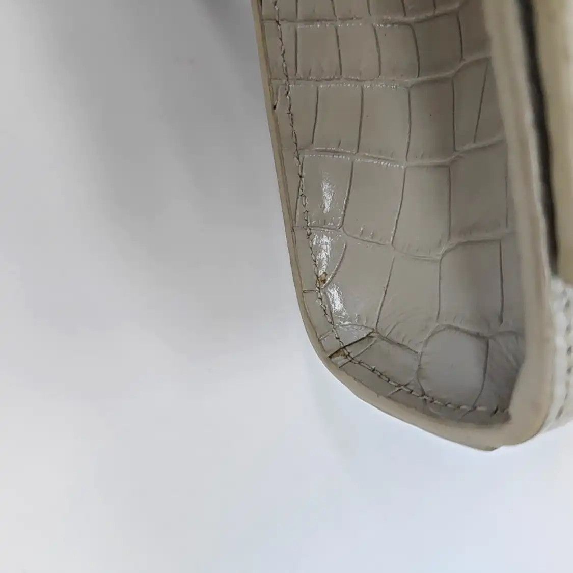 Saint Laurent Paris Saint Laurent Paris YSL KATE WOC white cowhide leather crocodile flap bag chain Size ONE SIZE - 11 Thumbnail