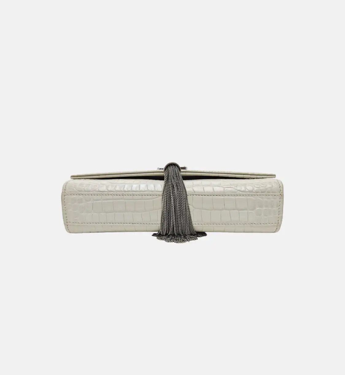 Saint Laurent Paris Saint Laurent Paris YSL KATE WOC white cowhide leather crocodile flap bag chain Size ONE SIZE - 6 Thumbnail