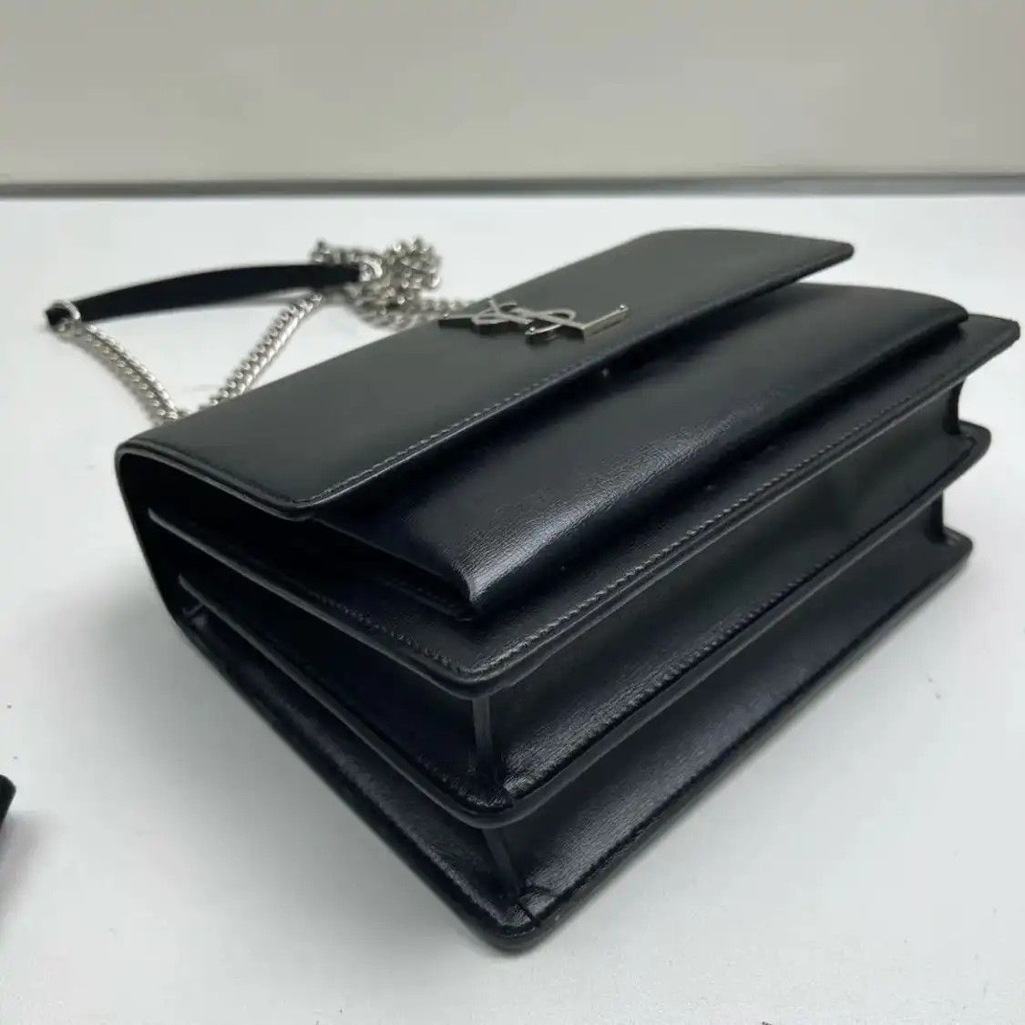 Saint Laurent Paris Saint Laurent Paris YSL SUNSET Medium black cowhide leather 日落bag shoulder bag Size ONE SIZE - 9 Thumbnail