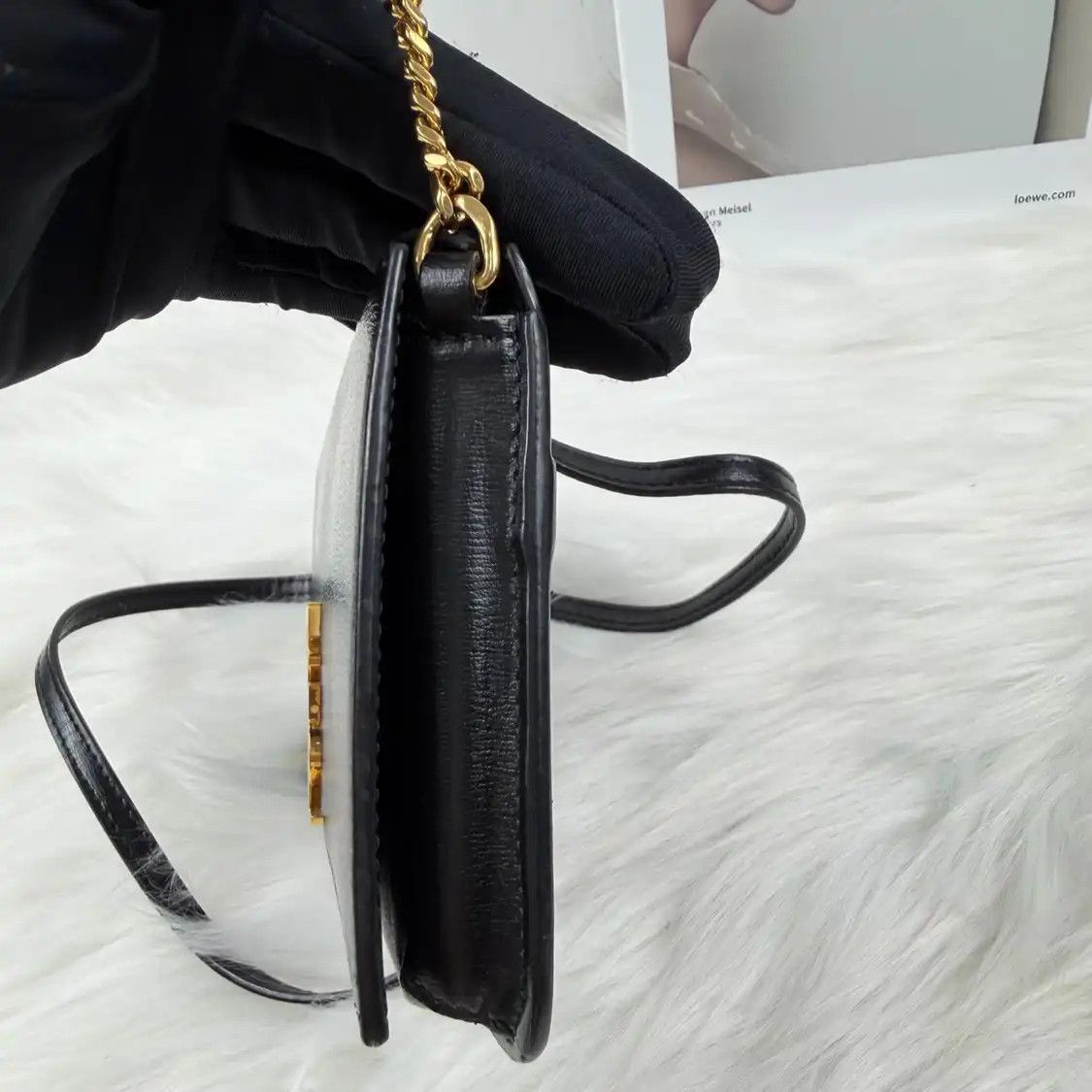 Saint Laurent Paris Saint Laurent Paris YSL MONOGRAM black cowhide leather crossbody bag Size ONE SIZE - 3 Thumbnail