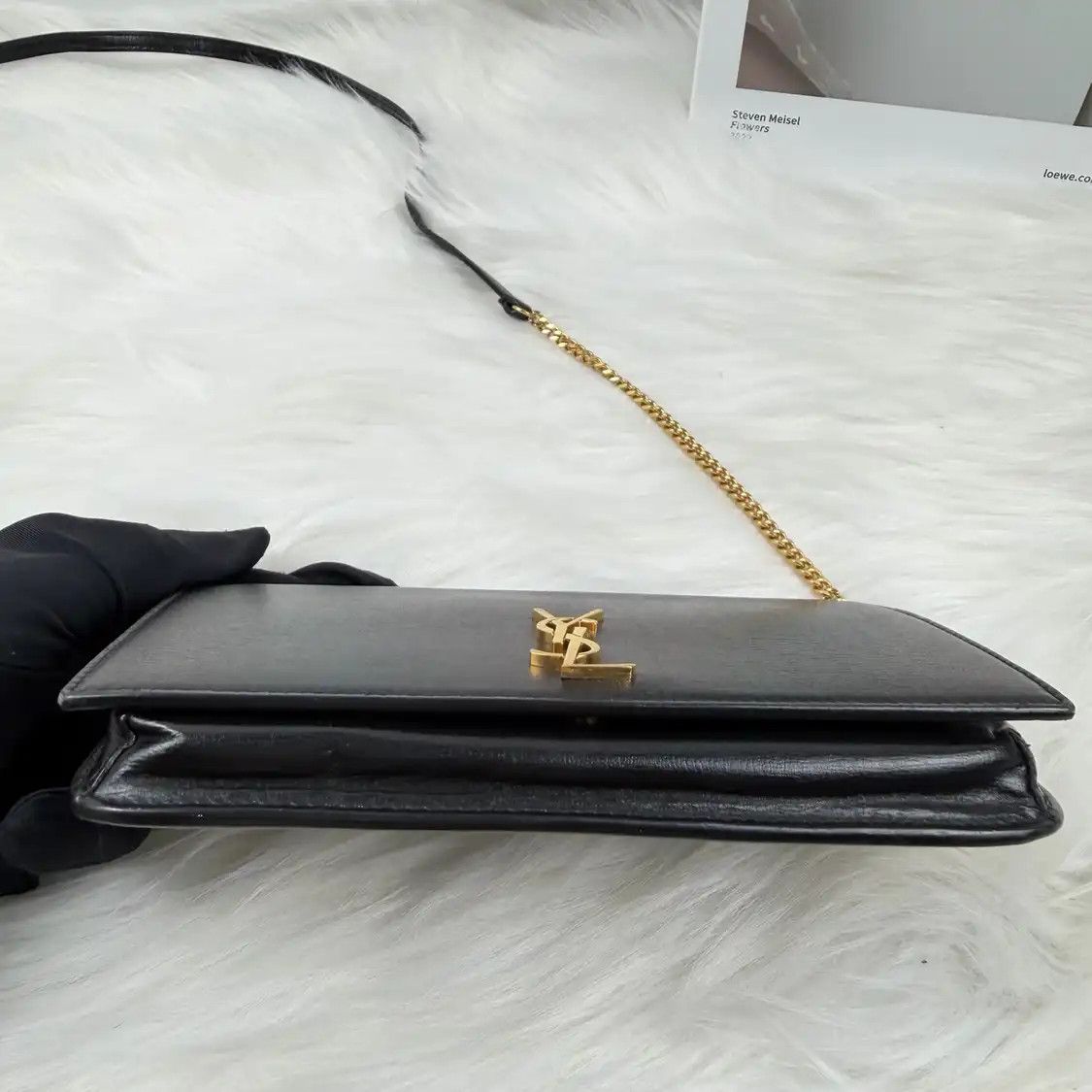 Saint Laurent Paris Saint Laurent Paris YSL MONOGRAM black cowhide leather crossbody bag Size ONE SIZE - 5 Thumbnail
