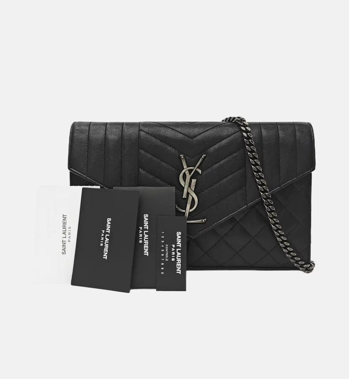 Saint Laurent Paris Saint Laurent Paris YSL MONOGRAM black cowhide leather shoulder bag crossbody ba Size ONE SIZE - 8 Thumbnail