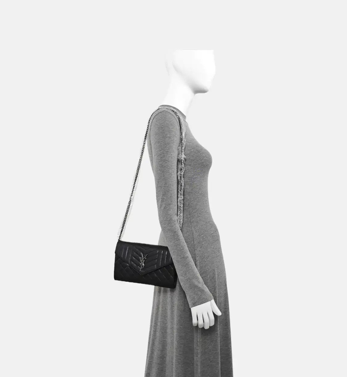 Saint Laurent Paris Saint Laurent Paris YSL MONOGRAM black cowhide leather shoulder bag crossbody ba Size ONE SIZE - 2 Thumbnail