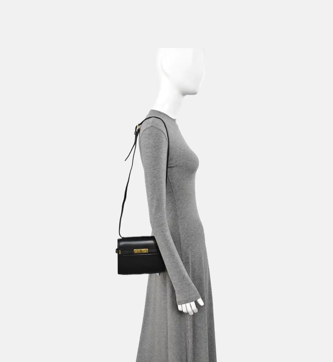 Saint Laurent Paris Saint Laurent Paris YSL MANHATTAN mini black cowhide leather 曼哈顿bag shoulder bag Size ONE SIZE - 2 Thumbnail