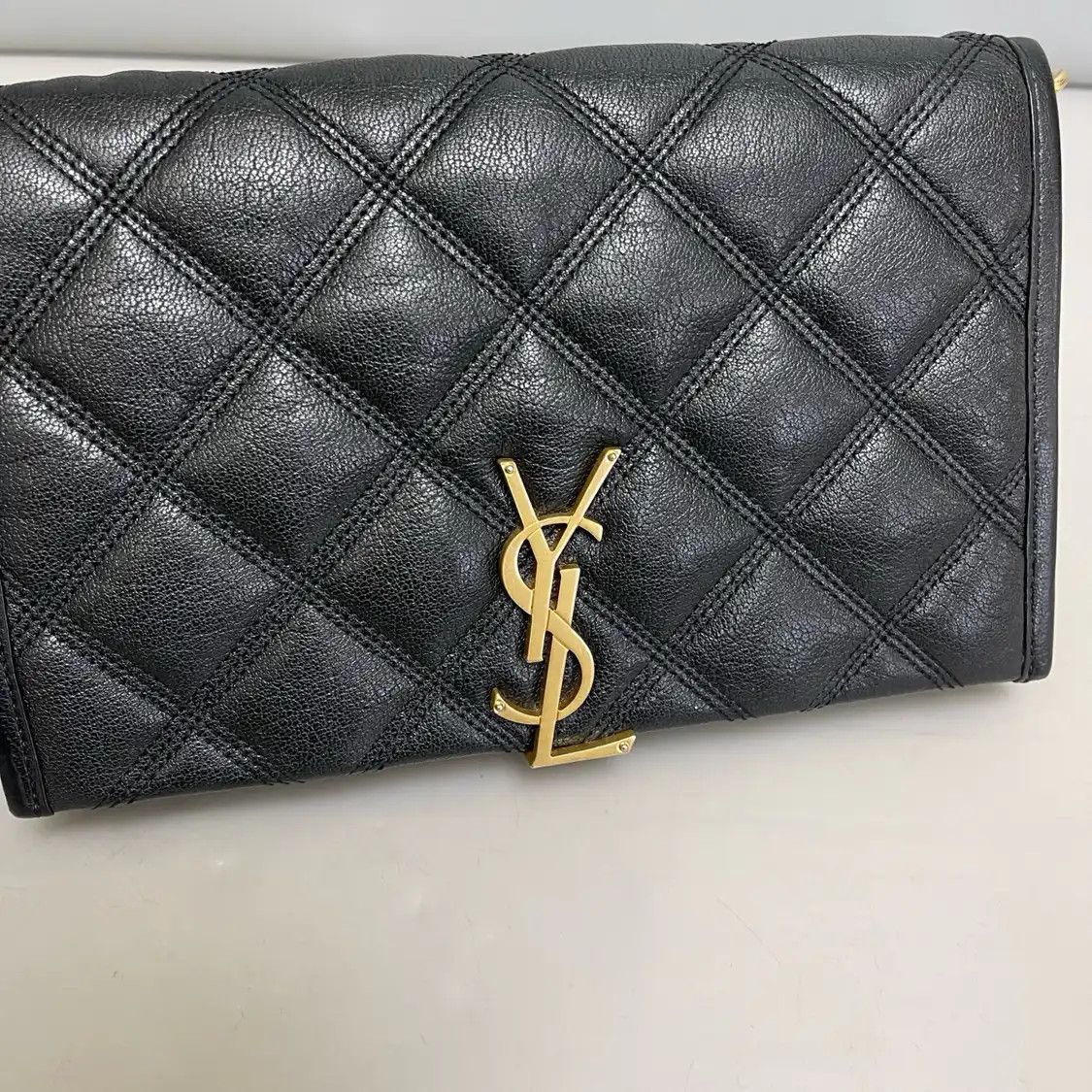 Saint Laurent Paris Saint Laurent Paris YSL BECKY black sheepskin quilted crossbody bag Size ONE SIZE - 7 Thumbnail
