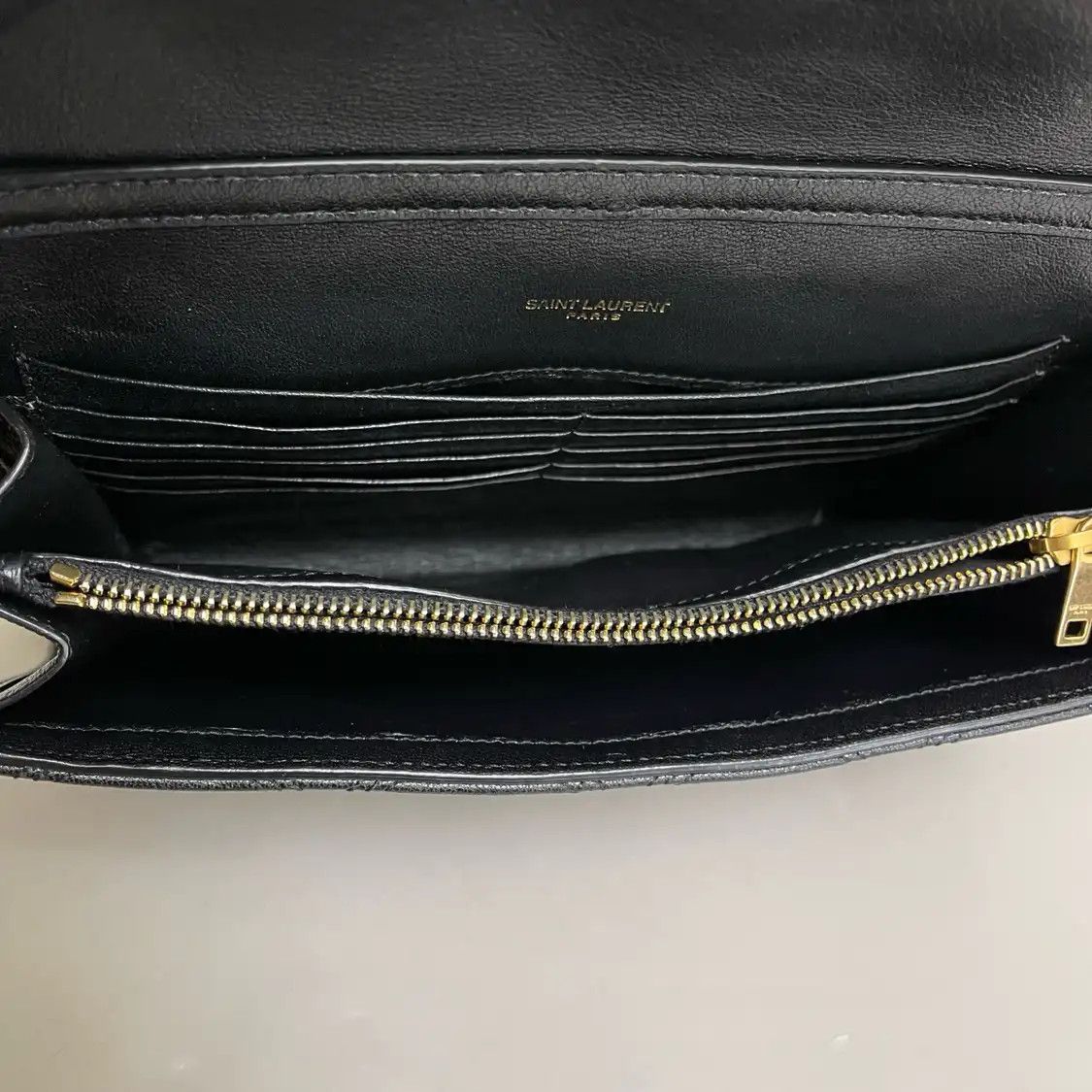 Saint Laurent Paris Saint Laurent Paris YSL BECKY black sheepskin quilted crossbody bag Size ONE SIZE - 6 Thumbnail