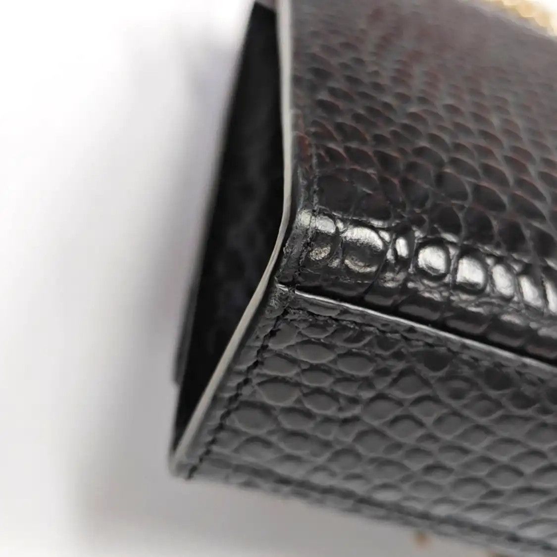 Saint Laurent Paris Saint Laurent Paris YSL KATE Medium black cowhide leather fringe embossed flap b Size ONE SIZE - 13 Thumbnail