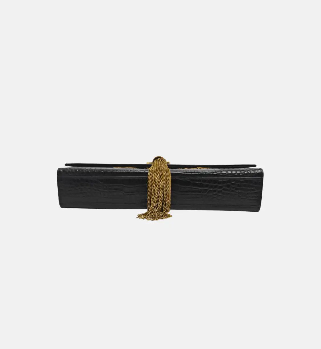 Saint Laurent Paris Saint Laurent Paris YSL KATE Medium black cowhide leather fringe embossed flap b Size ONE SIZE - 6 Thumbnail