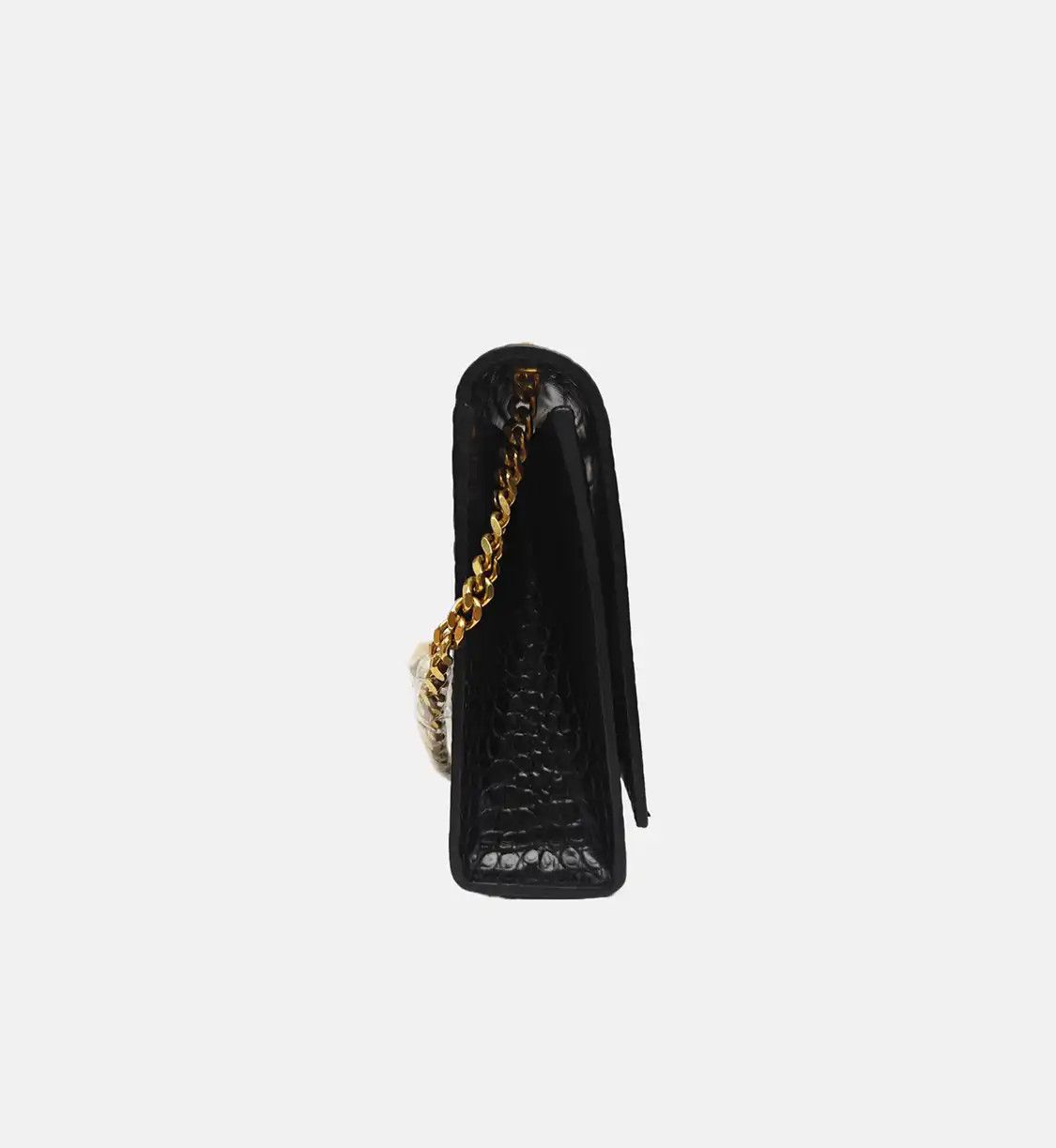 Saint Laurent Paris Saint Laurent Paris YSL KATE Medium black cowhide leather fringe embossed flap b Size ONE SIZE - 4 Thumbnail