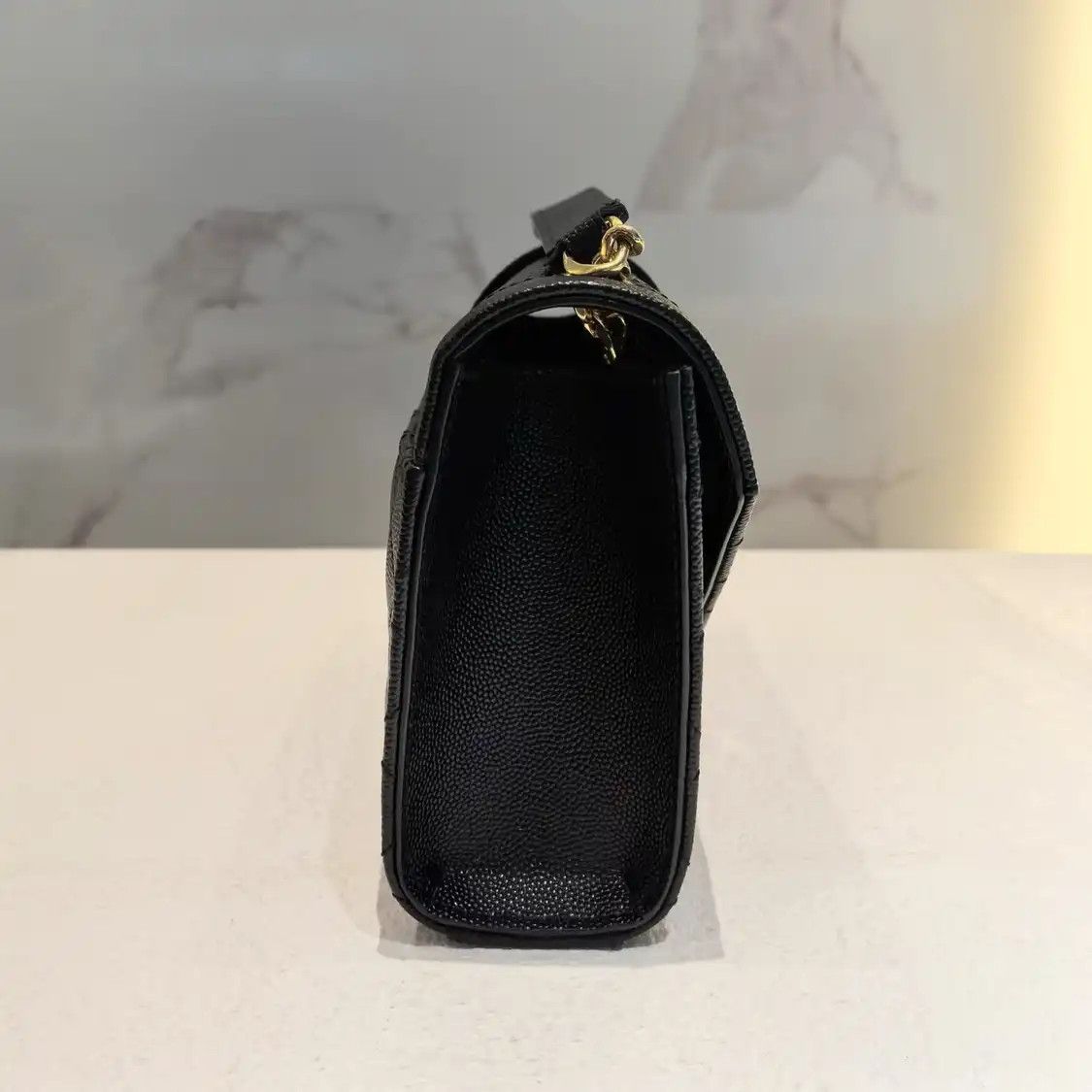 Saint Laurent Paris Saint Laurent Paris YSL ENVELOPE Small black cowhide leather quilted Vflap bag c Size ONE SIZE - 4 Thumbnail
