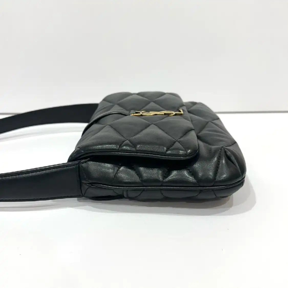 Saint Laurent Paris Saint Laurent Paris YSL LE 57 black sheepskin quilted shoulder bag Size ONE SIZE - 2 Thumbnail