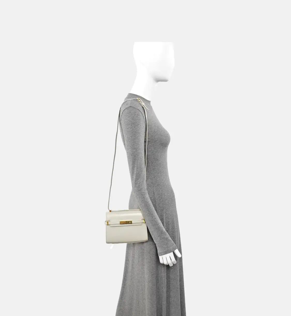 Saint Laurent Paris Saint Laurent Paris YSL MANHATTAN mini white cowhide leather 曼哈顿bag shoulder bag Size ONE SIZE - 2 Thumbnail