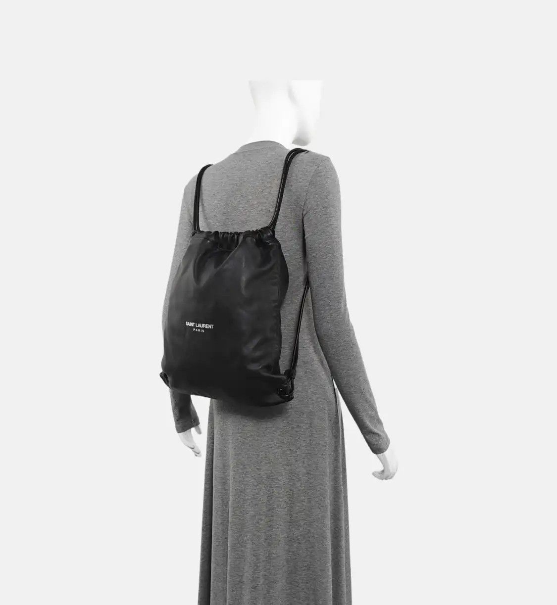 Saint Laurent Paris Saint Laurent Paris YSL black cowhide leather backpack sub-pocket Size ONE SIZE - 2 Thumbnail