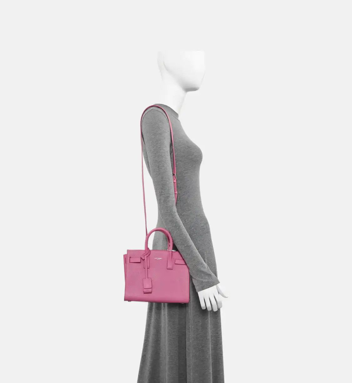 Saint Laurent Paris Saint Laurent Paris YSL SAC DE JOUR Nano pink cowhide leather shoulder bag cross Size ONE SIZE - 2 Thumbnail