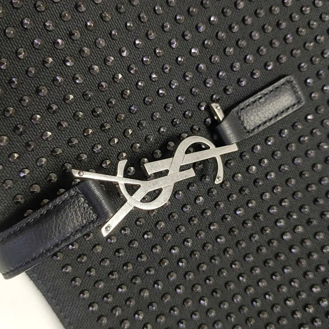 Saint Laurent Paris Saint Laurent Paris YSL LE 5 à 7 Medium black fabric inlaid shoulder bag handbag Size ONE SIZE - 9 Thumbnail