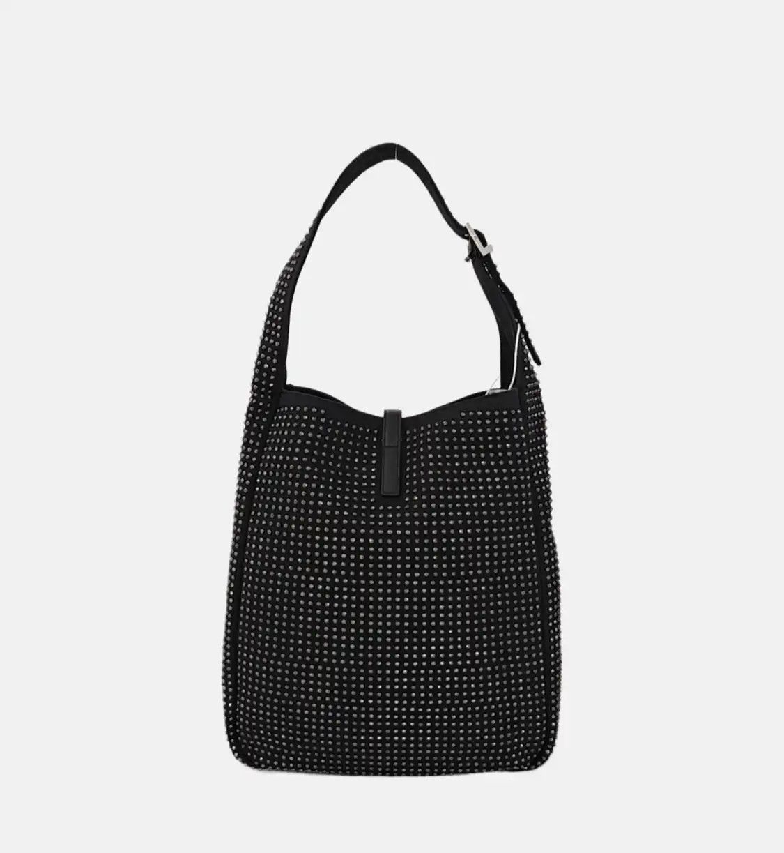 Saint Laurent Paris Saint Laurent Paris YSL LE 5 à 7 Medium black fabric inlaid shoulder bag handbag Size ONE SIZE - 5 Thumbnail