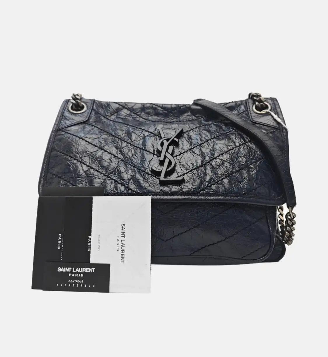 Saint Laurent Paris Saint Laurent Paris YSL NIKI Medium dark bluecowhide leather shoulder bag crossb Size ONE SIZE - 8 Thumbnail
