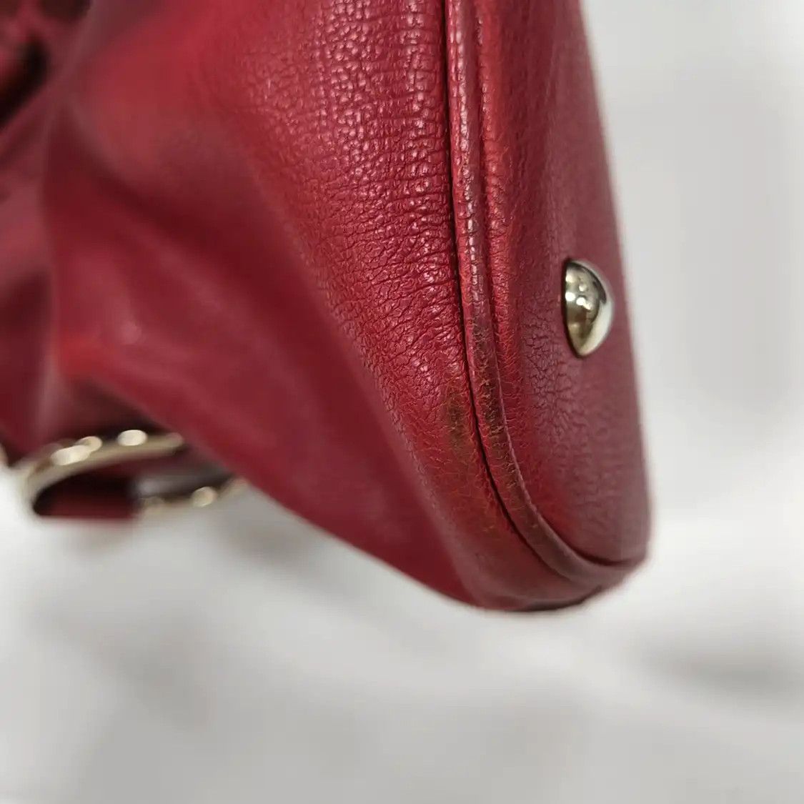 Saint Laurent Paris Saint Laurent Paris YSL MUSE red cowhide leather handbag silver hardware Size ONE SIZE - 16 Thumbnail