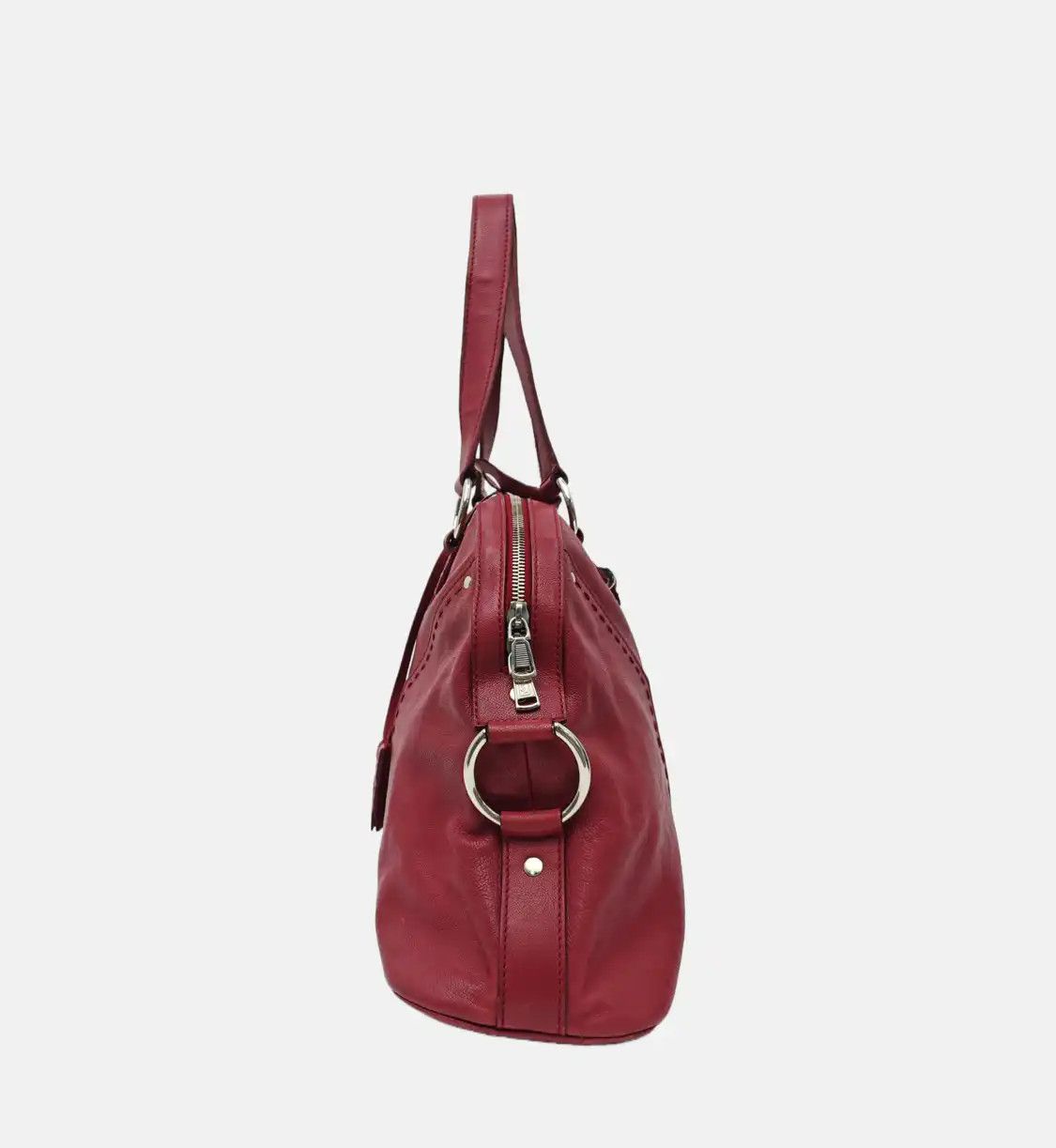 Saint Laurent Paris Saint Laurent Paris YSL MUSE red cowhide leather handbag silver hardware Size ONE SIZE - 4 Thumbnail
