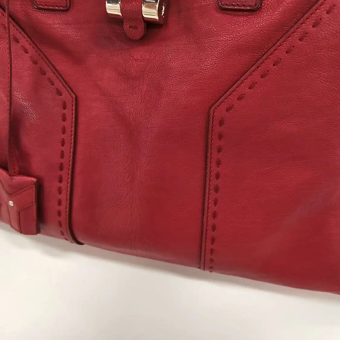 Saint Laurent Paris Saint Laurent Paris YSL MUSE red cowhide leather handbag silver hardware Size ONE SIZE - 9 Thumbnail
