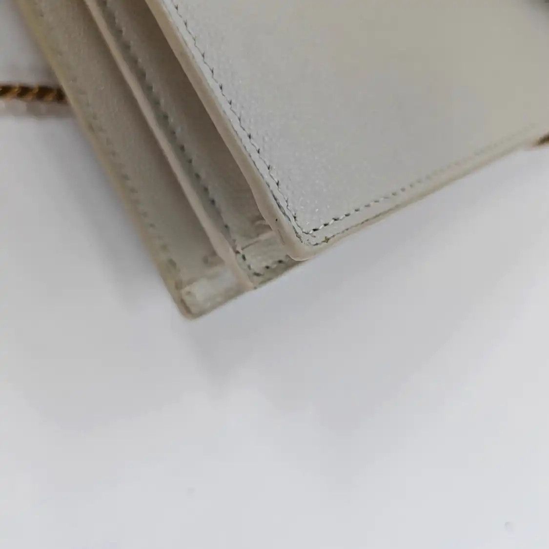 Saint Laurent Paris Saint Laurent Paris YSL CASSANDRA white cowhide leather shoulder bag handbag gol Size ONE SIZE - 10 Thumbnail