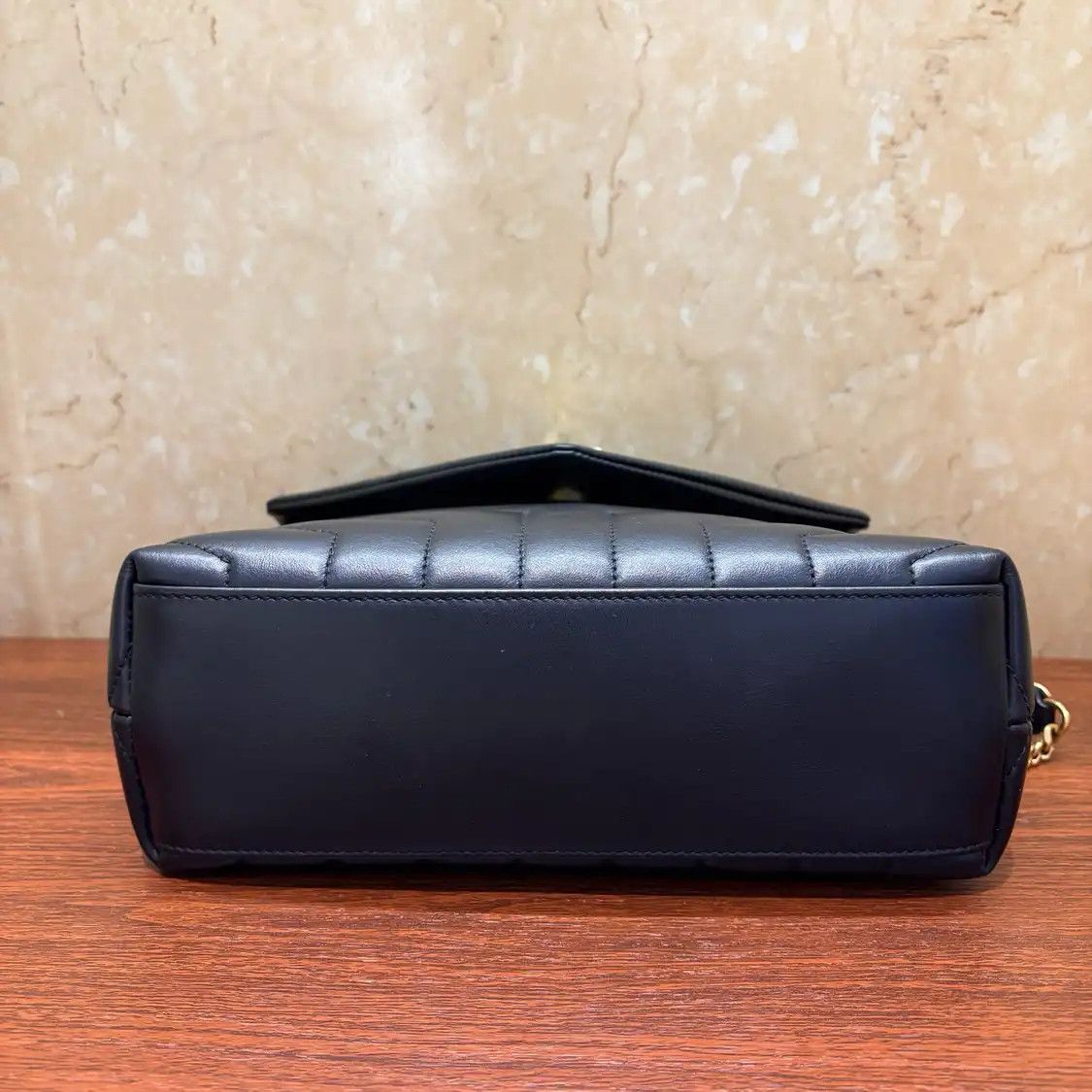 Saint Laurent Paris Saint Laurent Paris YSL LOULOU black cowhide leather Vsquare minicrossbody bag Size ONE SIZE - 5 Thumbnail