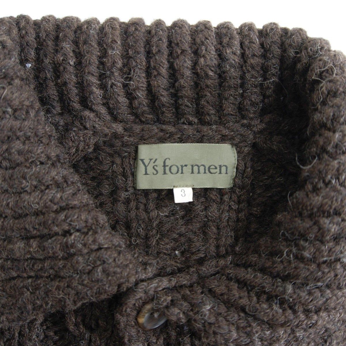 Y's For Men Wool Knit Jacket Brown Size 3, Men's — image 5 of 6