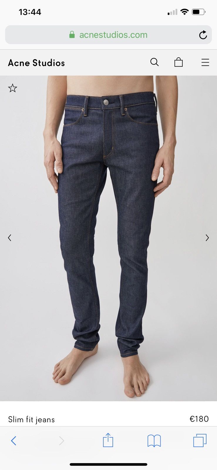 Acne Studios Roc New Raw Jeans