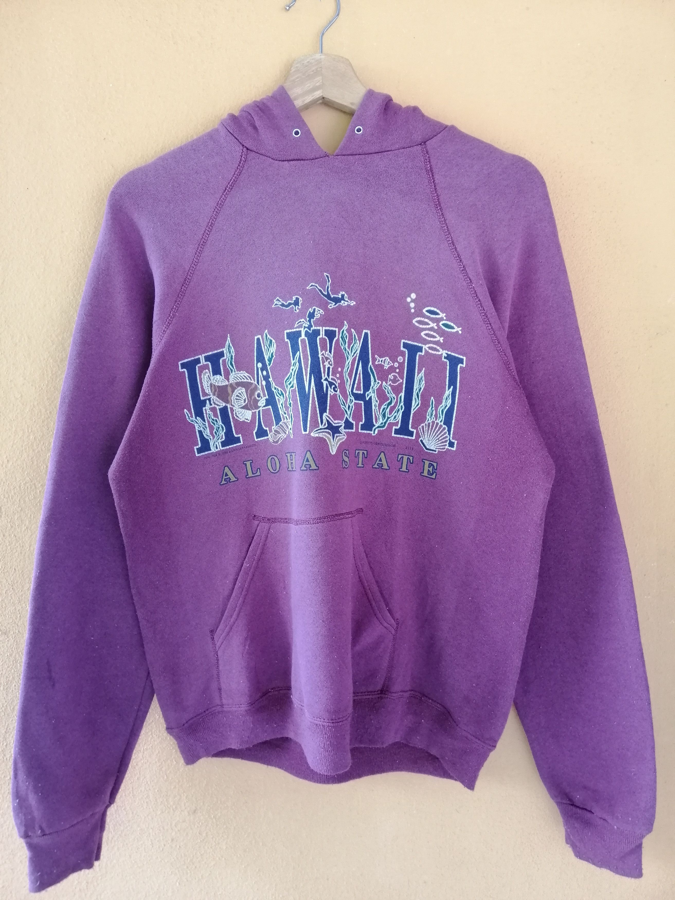 Vintage Rare Vintage 90s Hawaii Aloha State Hoodie Sweatshirt B20 Size US M / EU 48-50 / 2 - 1 Thumbnail
