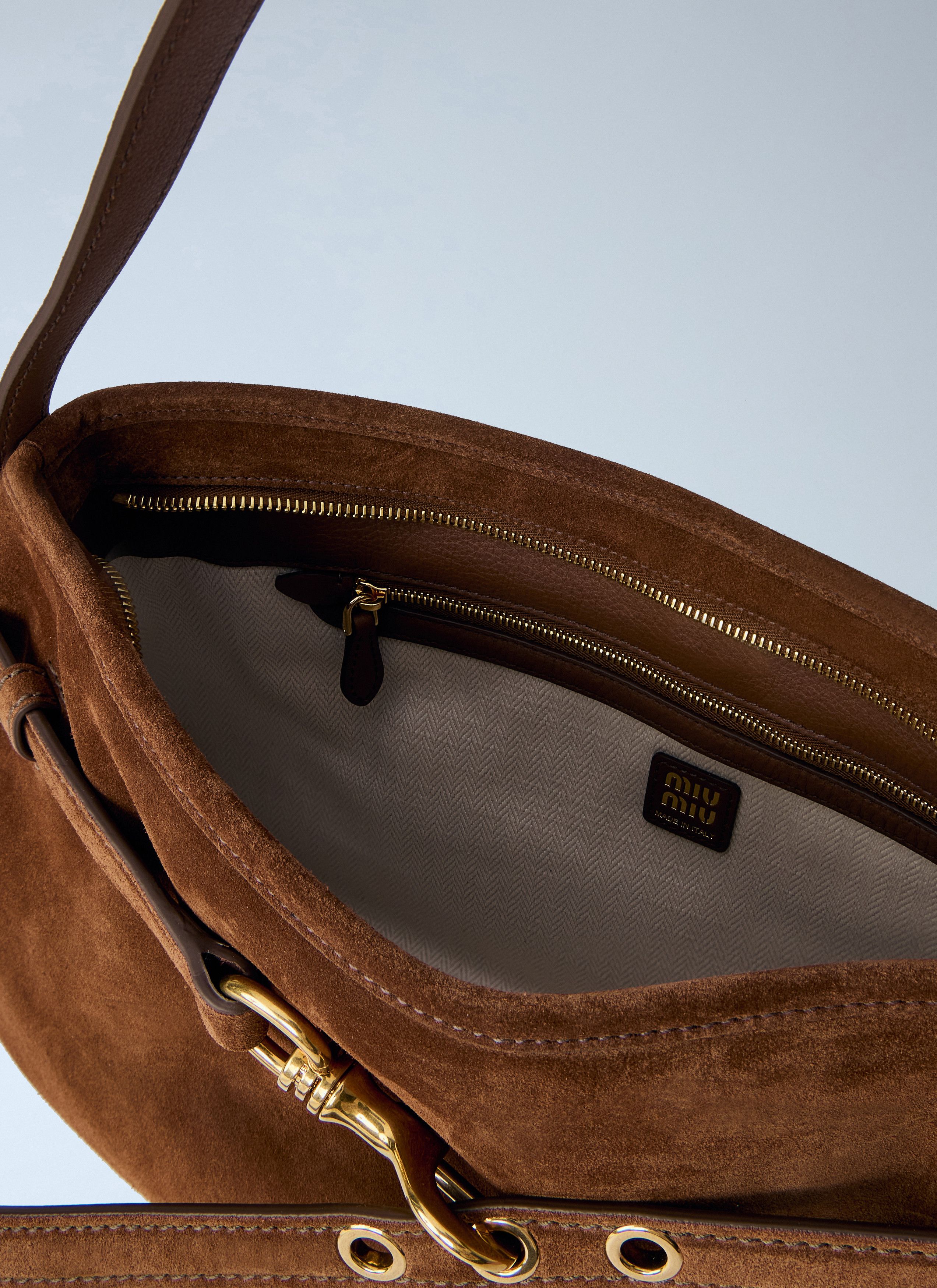 Miu Miu Medium Adventure Suede Shoulder Bag Size ONE SIZE - 5 Thumbnail