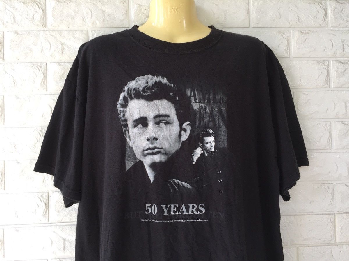 Band Tees × Vintage JAMES DEAN 50 YEARS TSHIRT Size US XL / EU 56 / 4 - 3 Thumbnail