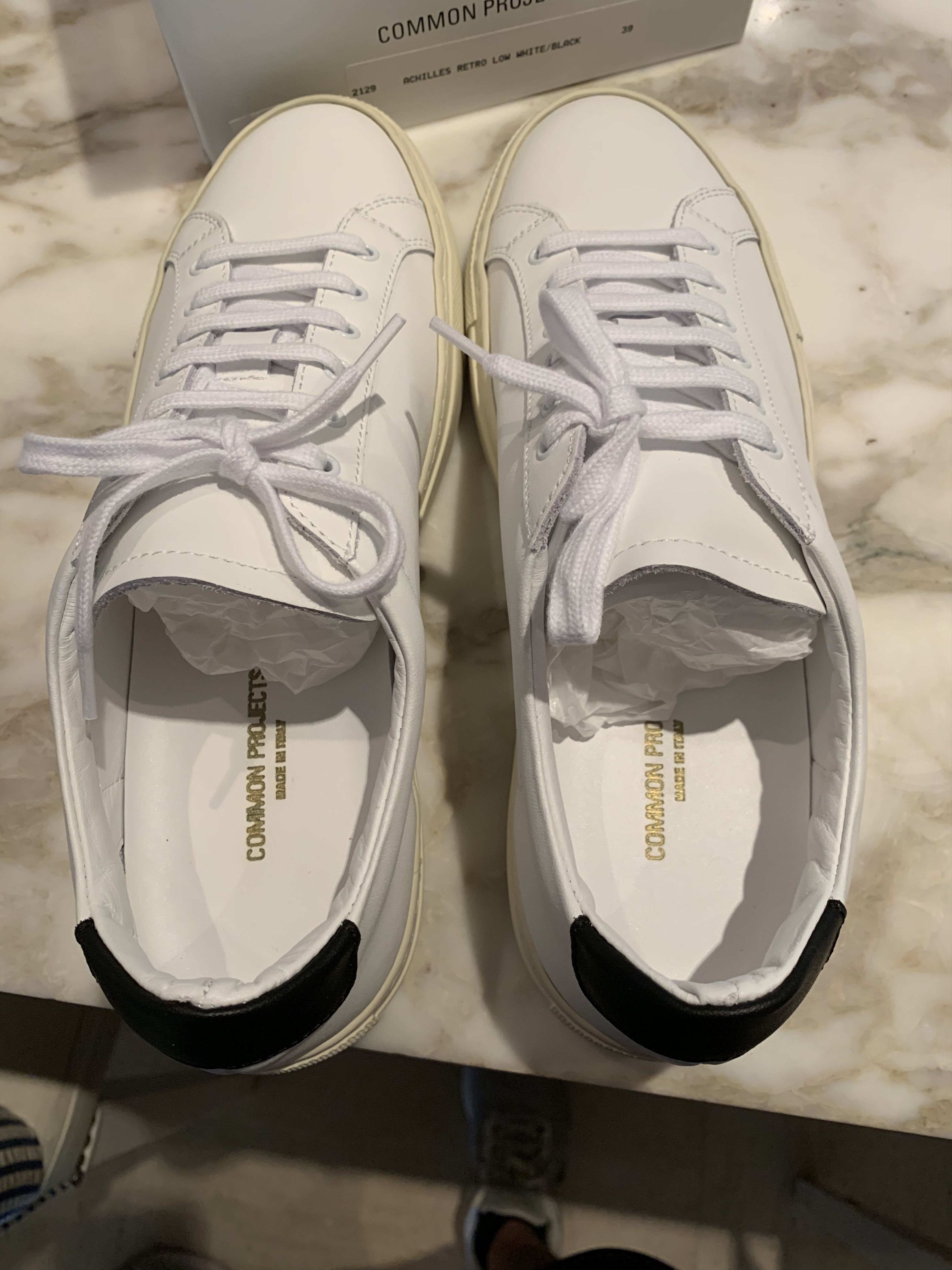 Common Projects Common Projects Achilles Retro Low White Black Grailed