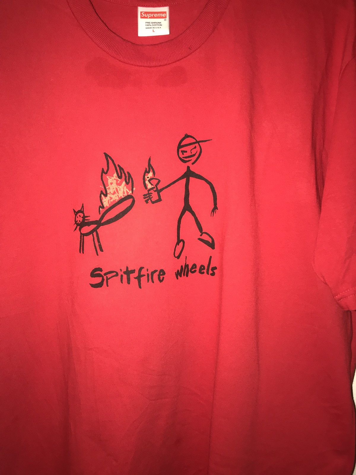 Supreme spitfire wheels tee deals