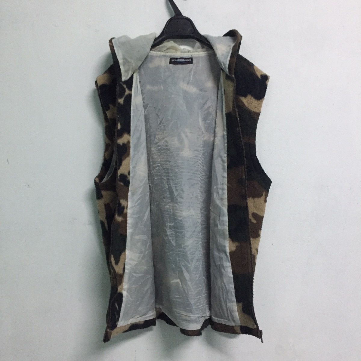 Japanese Brand NY Robinson Spirits Camo Style Sleeveless Sweater Hoodie Size US XL / EU 56 / 4 - 3 Thumbnail