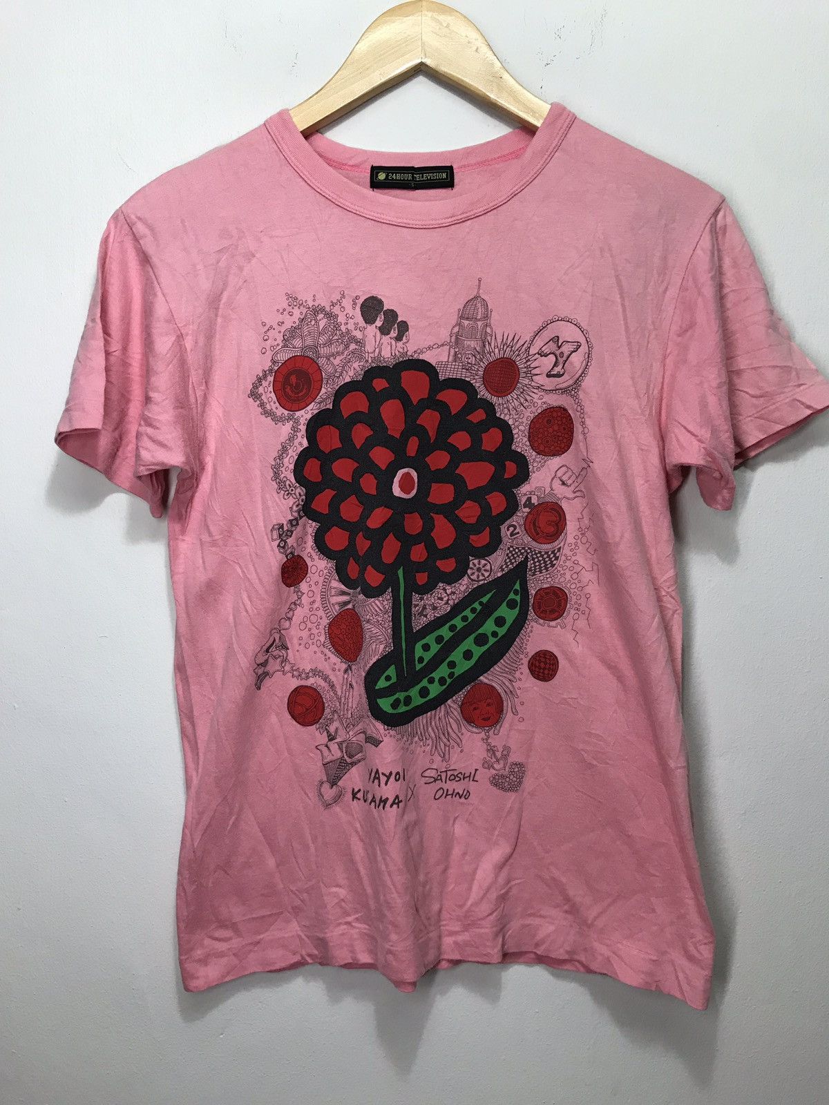 Japanese Brand Vintage 90s 24 Hour Television x Kusama Yayoi T shirt ...