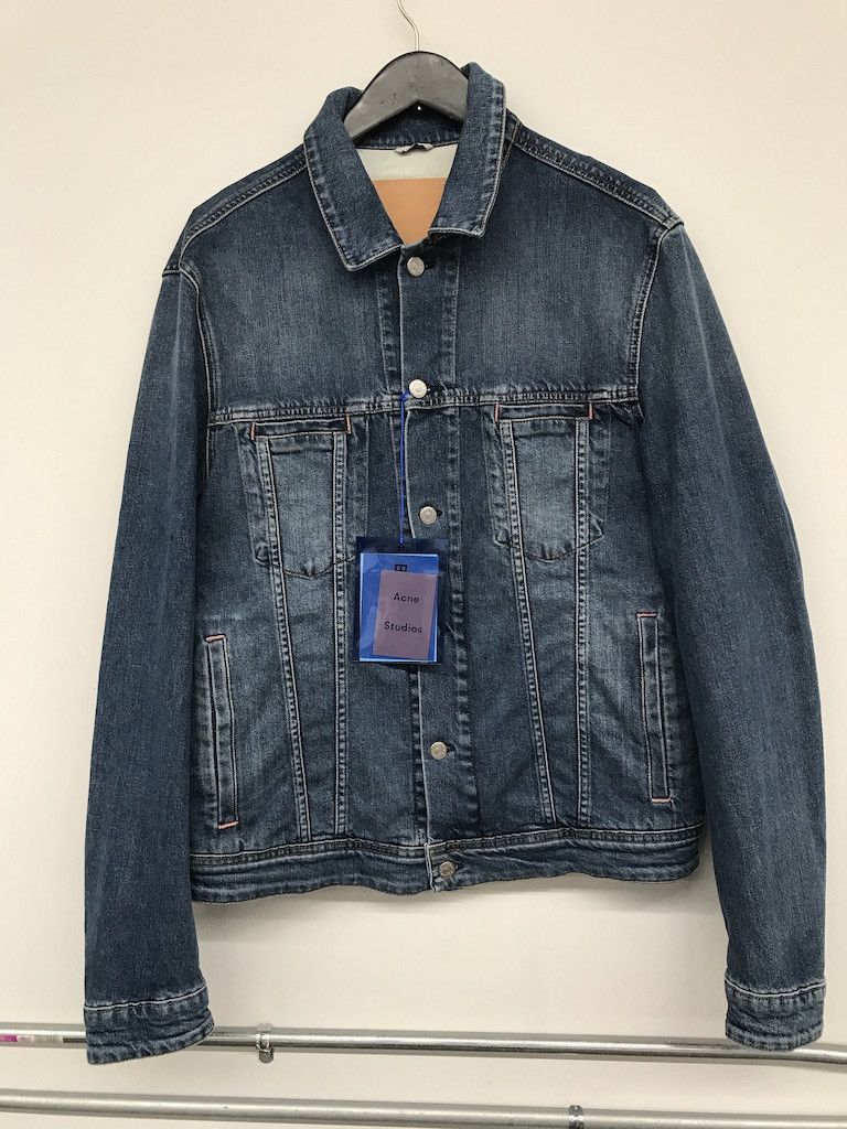 Acne Studios Bla Konst Pass Mid Blue Denim Jacket - Size 48 | Grailed