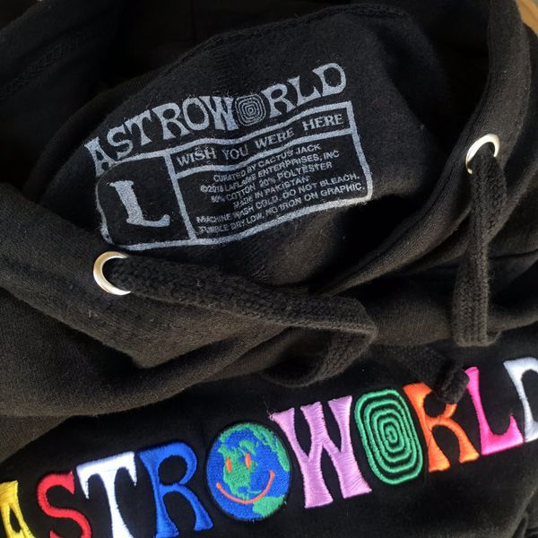 Travis Scott Astroworld Logo Hoodie (Black) | Grailed