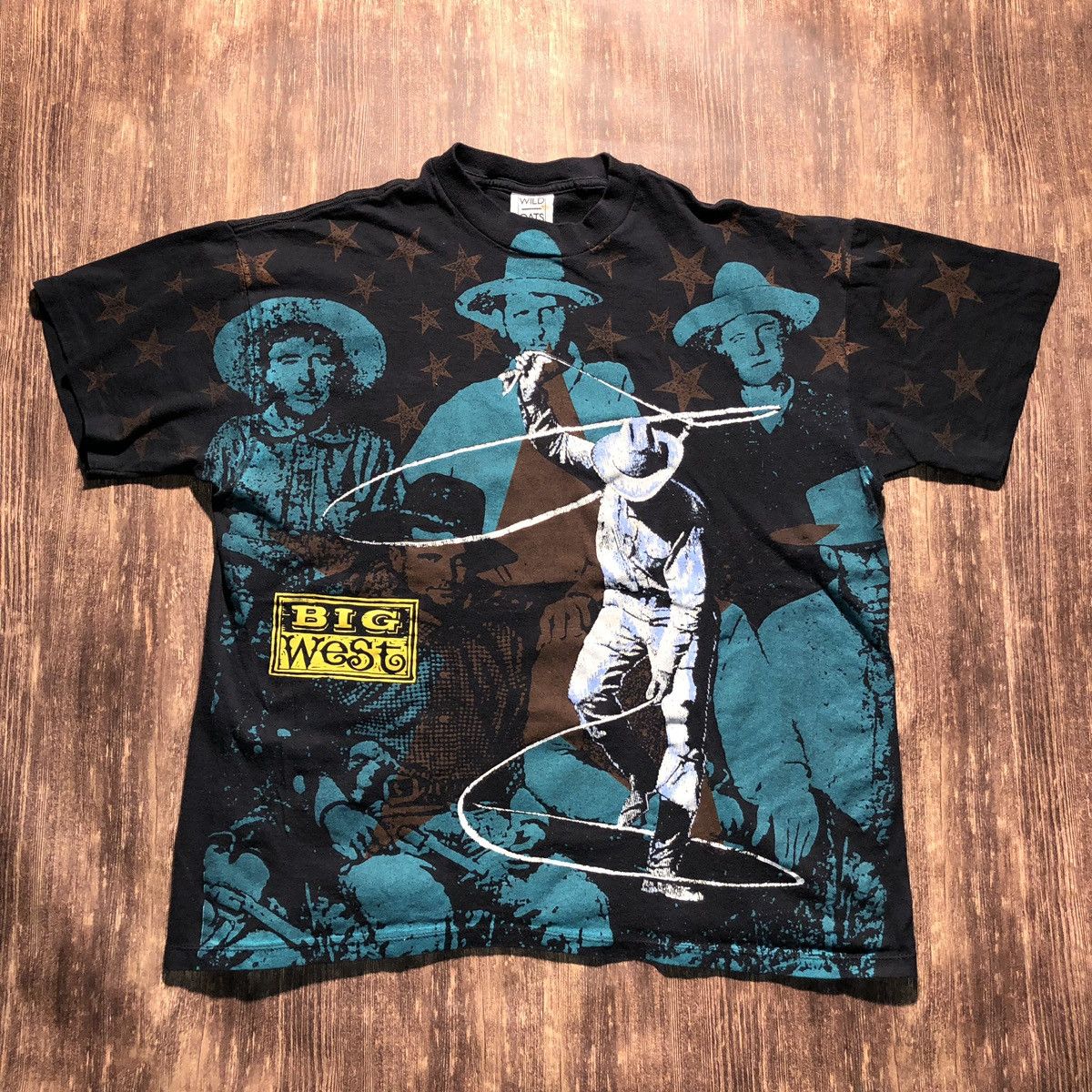 Vintage Big West Duel sided All Over Print Tee