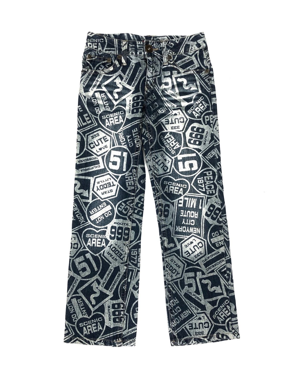 Japanese Brand Japanese Brand W.a.z.P full print jeans Size US 28 / EU 44 - 1 Thumbnail