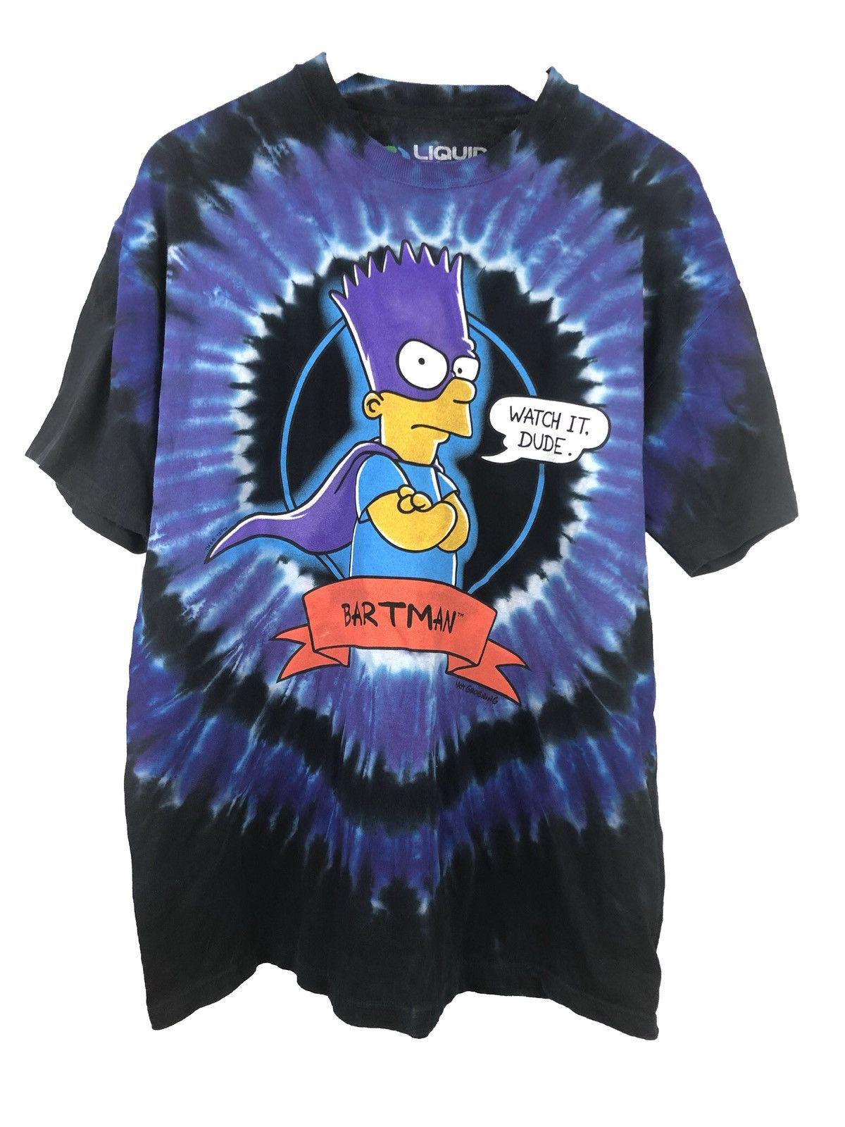 The Simpsons 2013 Bartman Tie Dye Watch It Dude Bart Simpson | Grailed