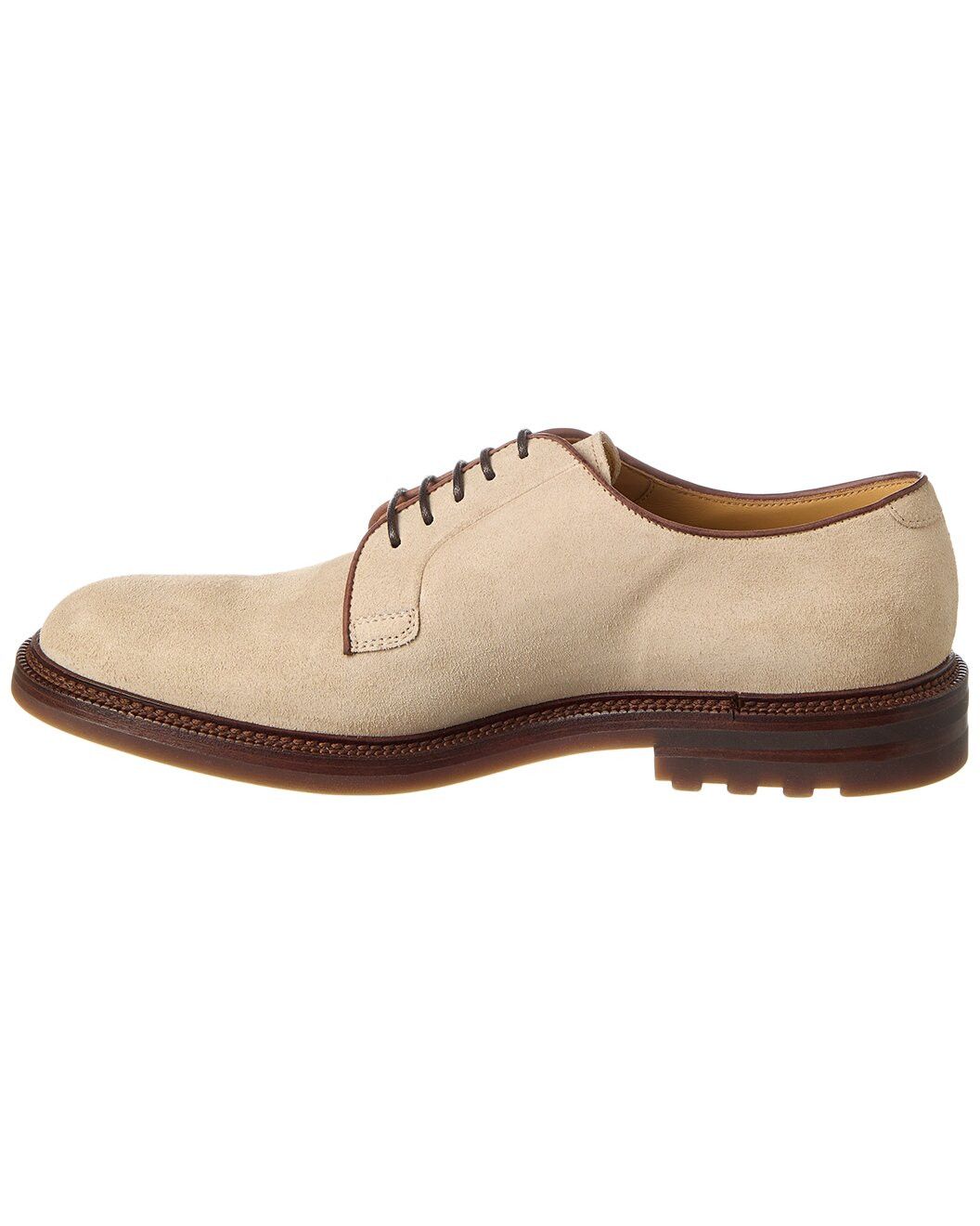 Brunello Cucinelli MEN'S NUDE SPRING SUEDE LEATHER DERBY SHOE | Grailed