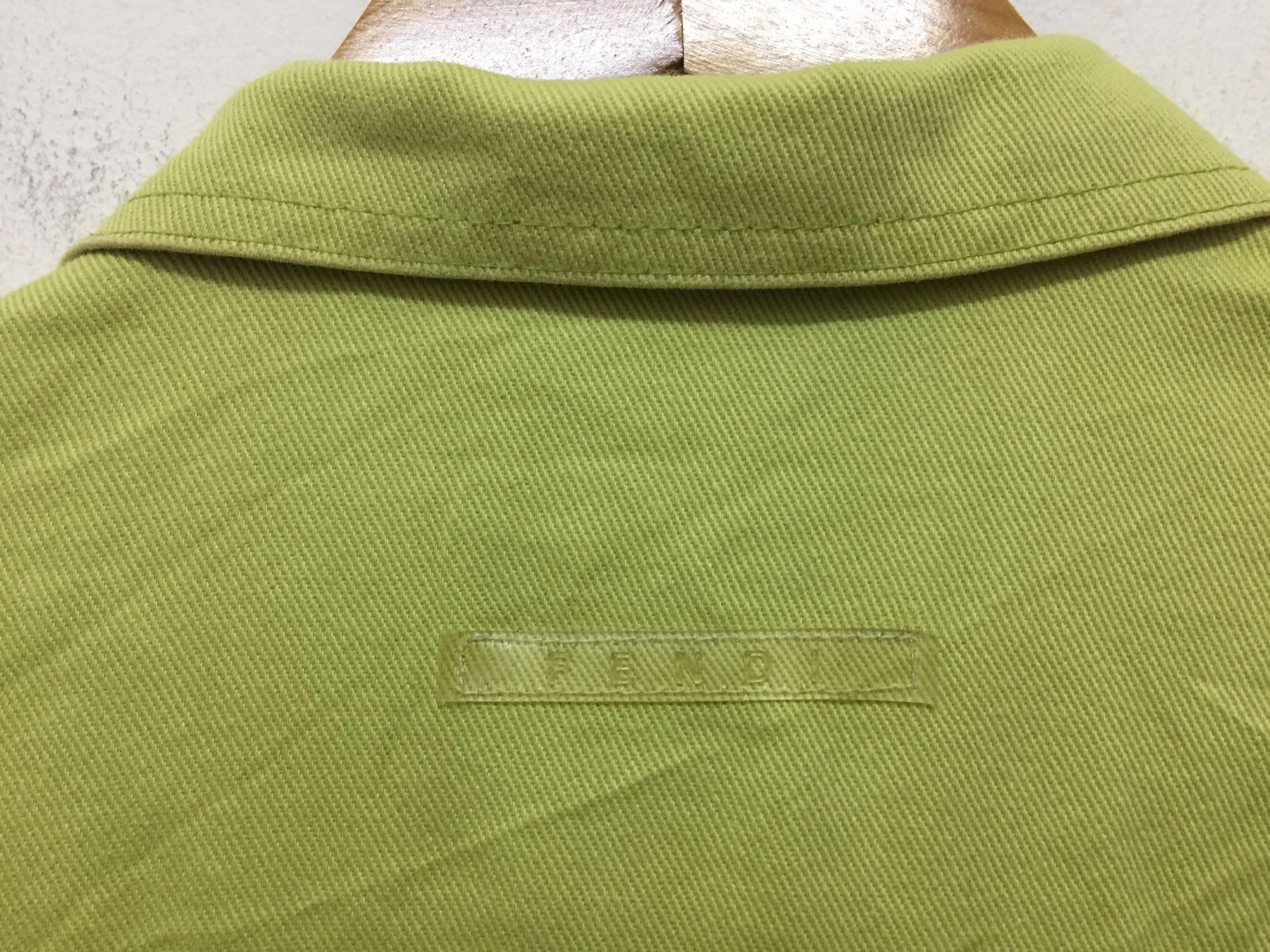 Fendi Vtg FENDI Trucker Lime Green denim Jacket Size M / US 6-8 / IT 42-44 - 10 Thumbnail