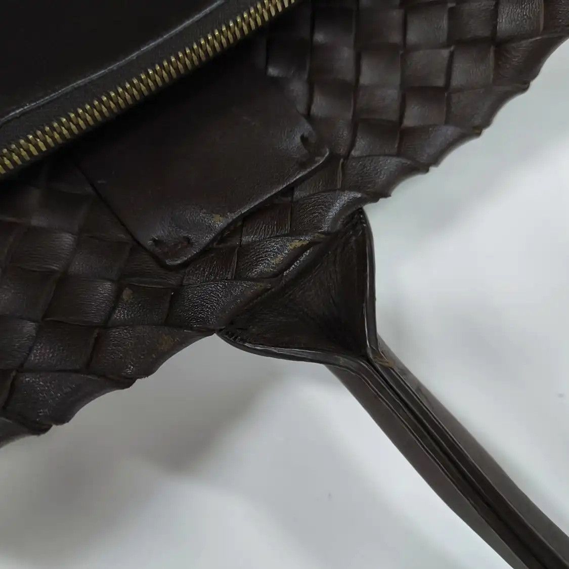 Bottega Veneta BOTTEGA VENETA Cabat dark brownsheepskin woven handbag gold hardware sub-pocket Size ONE SIZE - 14 Thumbnail