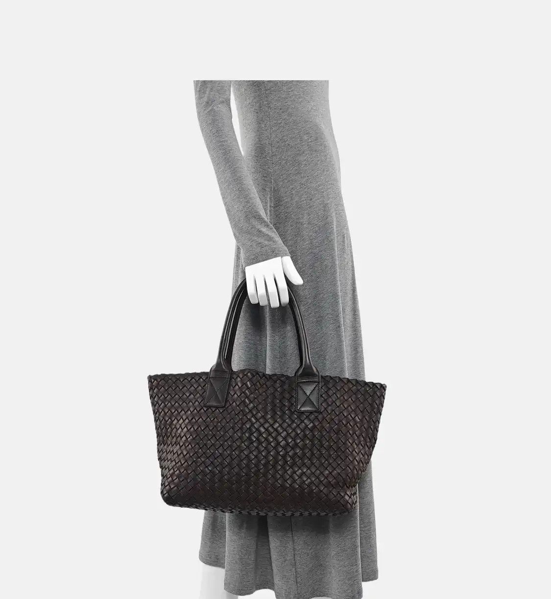 Bottega Veneta BOTTEGA VENETA Cabat dark brownsheepskin woven handbag gold hardware sub-pocket Size ONE SIZE - 2 Thumbnail