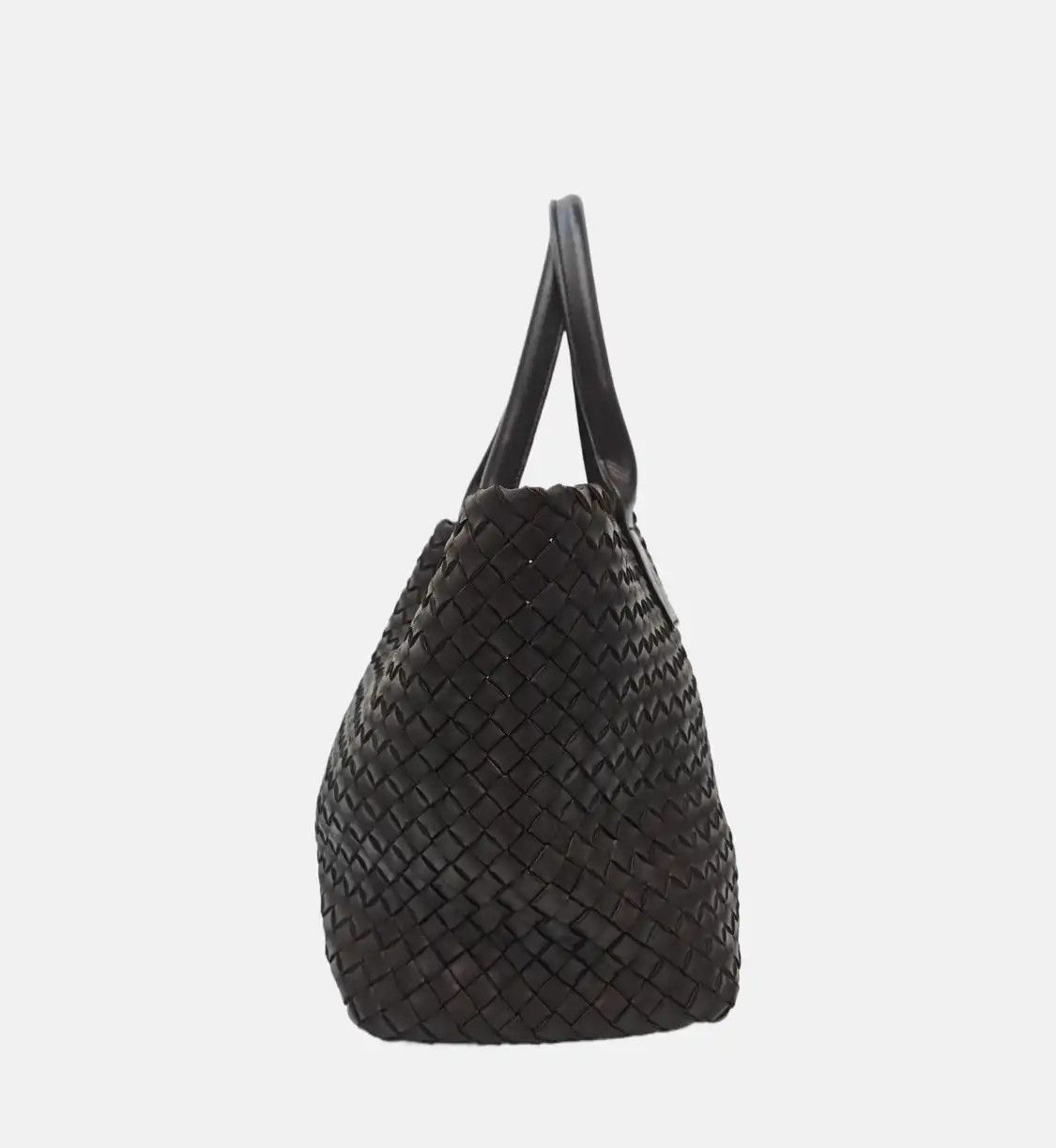 Bottega Veneta BOTTEGA VENETA Cabat dark brownsheepskin woven handbag gold hardware sub-pocket Size ONE SIZE - 4 Thumbnail