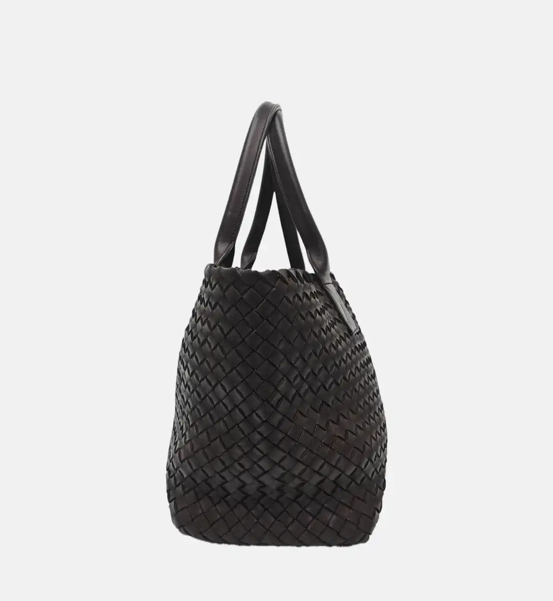 Bottega Veneta BOTTEGA VENETA Cabat dark brownsheepskin woven handbag gold hardware sub-pocket Size ONE SIZE - 3 Thumbnail