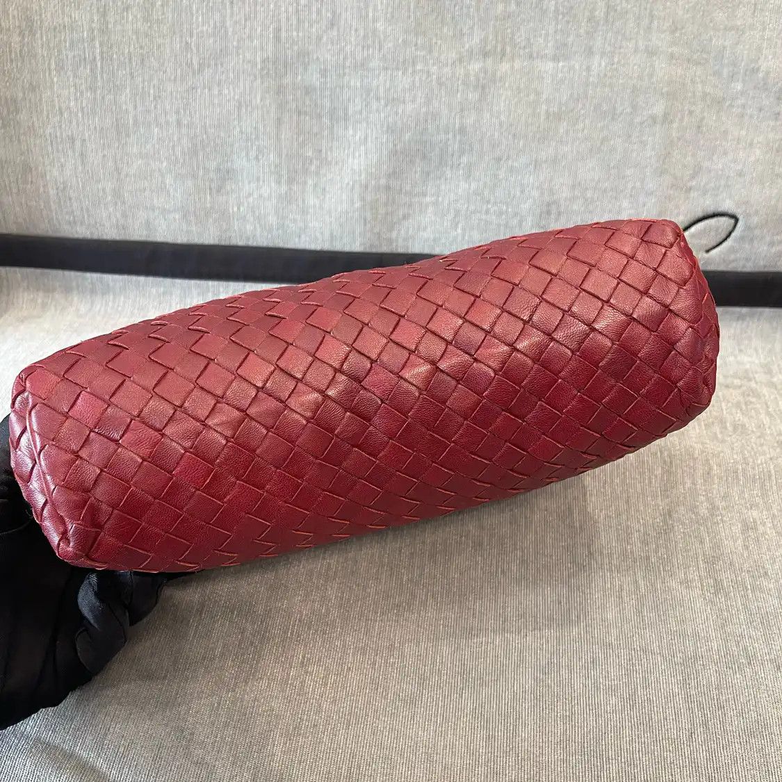 Bottega Veneta BOTTEGA VENETA The Lauren red sheepskin clutch Size ONE SIZE - 5 Thumbnail