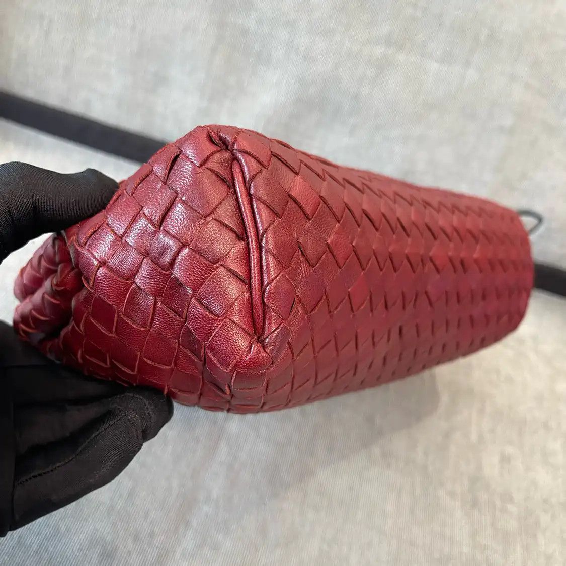 Bottega Veneta BOTTEGA VENETA The Lauren red sheepskin clutch Size ONE SIZE - 3 Thumbnail